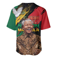 Nelson Mandela International Day Baseball Jersey African Pattern Grunge Style - Wonder Print Shop