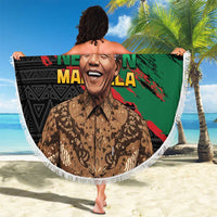 Nelson Mandela International Day Beach Blanket African Pattern Grunge Style - Wonder Print Shop