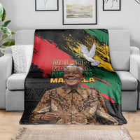 Nelson Mandela International Day Blanket African Pattern Grunge Style - Wonder Print Shop