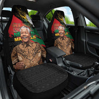Nelson Mandela International Day Car Seat Cover African Pattern Grunge Style - Wonder Print Shop