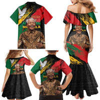 Nelson Mandela International Day Family Matching Mermaid Dress and Hawaiian Shirt African Pattern Grunge Style - Wonder Print Shop