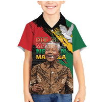 Nelson Mandela International Day Family Matching Mermaid Dress and Hawaiian Shirt African Pattern Grunge Style - Wonder Print Shop