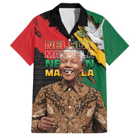 Nelson Mandela International Day Family Matching Off The Shoulder Long Sleeve Dress and Hawaiian Shirt African Pattern Grunge Style - Wonder Print Shop