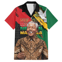 Nelson Mandela International Day Family Matching Short Sleeve Bodycon Dress and Hawaiian Shirt African Pattern Grunge Style - Wonder Print Shop