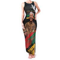 Nelson Mandela International Day Family Matching Tank Maxi Dress and Hawaiian Shirt African Pattern Grunge Style - Wonder Print Shop