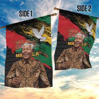 Nelson Mandela International Day Garden Flag African Pattern Grunge Style - Wonder Print Shop