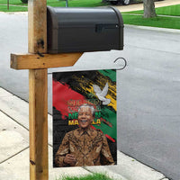 Nelson Mandela International Day Garden Flag African Pattern Grunge Style - Wonder Print Shop