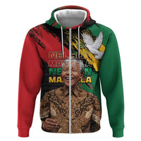 Nelson Mandela International Day Hoodie African Pattern Grunge Style - Wonder Print Shop