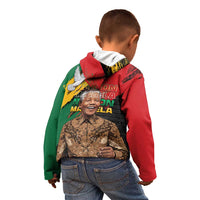 Nelson Mandela International Day Kid Hoodie African Pattern Grunge Style - Wonder Print Shop