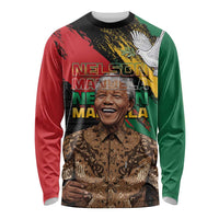 Nelson Mandela International Day Long Sleeve Shirt African Pattern Grunge Style - Wonder Print Shop