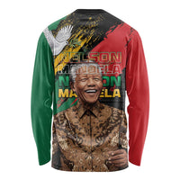 Nelson Mandela International Day Long Sleeve Shirt African Pattern Grunge Style - Wonder Print Shop