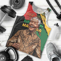 Nelson Mandela International Day Men Tank Top African Pattern Grunge Style - Wonder Print Shop