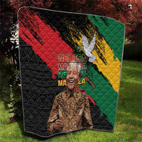Nelson Mandela International Day Quilt African Pattern Grunge Style - Wonder Print Shop