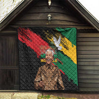 Nelson Mandela International Day Quilt African Pattern Grunge Style - Wonder Print Shop