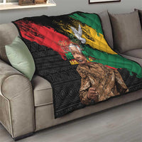 Nelson Mandela International Day Quilt African Pattern Grunge Style - Wonder Print Shop