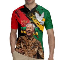 Nelson Mandela International Day Rugby Jersey African Pattern Grunge Style - Wonder Print Shop