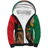 Nelson Mandela International Day Sherpa Hoodie African Pattern Grunge Style - Wonder Print Shop