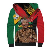 Nelson Mandela International Day Sherpa Hoodie African Pattern Grunge Style - Wonder Print Shop