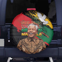 Nelson Mandela International Day Spare Tire Cover African Pattern Grunge Style - Wonder Print Shop