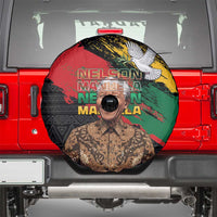 Nelson Mandela International Day Spare Tire Cover African Pattern Grunge Style - Wonder Print Shop