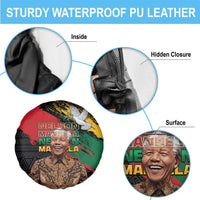 Nelson Mandela International Day Spare Tire Cover African Pattern Grunge Style - Wonder Print Shop