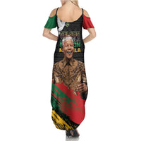 Nelson Mandela International Day Summer Maxi Dress African Pattern Grunge Style - Wonder Print Shop