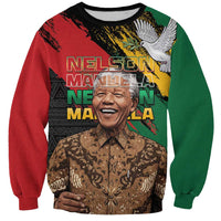 Nelson Mandela International Day Sweatshirt African Pattern Grunge Style - Wonder Print Shop
