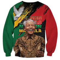 Nelson Mandela International Day Sweatshirt African Pattern Grunge Style - Wonder Print Shop