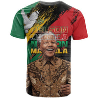 Nelson Mandela International Day T Shirt African Pattern Grunge Style - Wonder Print Shop