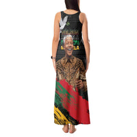 Nelson Mandela International Day Tank Maxi Dress African Pattern Grunge Style - Wonder Print Shop