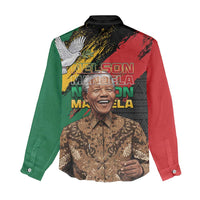 Nelson Mandela International Day Women Casual Shirt African Pattern Grunge Style - Wonder Print Shop