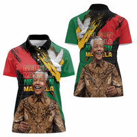 Nelson Mandela International Day Women Polo Shirt African Pattern Grunge Style - Wonder Print Shop