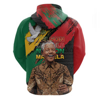 Nelson Mandela International Day Zip Hoodie African Pattern Grunge Style - Wonder Print Shop