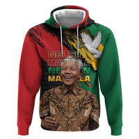 Nelson Mandela International Day Zip Hoodie African Pattern Grunge Style - Wonder Print Shop