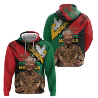 Nelson Mandela International Day Zip Hoodie African Pattern Grunge Style - Wonder Print Shop