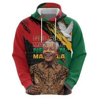 Nelson Mandela International Day Zip Hoodie African Pattern Grunge Style - Wonder Print Shop