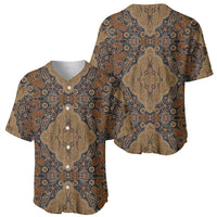 Madiba Nelson Mandela Baseball Jersey Indonesia Batik Earthy Brown - Wonder Print Shop