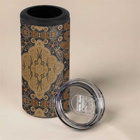 Madiba Nelson Mandela 4 in 1 Can Cooler Tumbler Indonesia Batik Earthy Brown - Wonder Print Shop