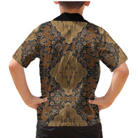 Madiba Nelson Mandela Family Matching Mermaid Dress and Hawaiian Shirt Indonesia Batik Earthy Brown - Wonder Print Shop