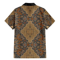 Madiba Nelson Mandela Family Matching Mermaid Dress and Hawaiian Shirt Indonesia Batik Earthy Brown - Wonder Print Shop