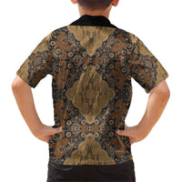 Madiba Nelson Mandela Kid Hawaiian Shirt Indonesia Batik Earthy Brown - Wonder Print Shop