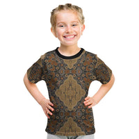 Madiba Nelson Mandela Kid T Shirt Indonesia Batik Earthy Brown - Wonder Print Shop