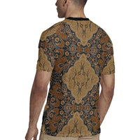 Madiba Nelson Mandela Rugby Jersey Indonesia Batik Earthy Brown - Wonder Print Shop
