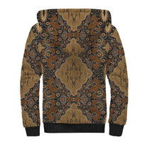 Madiba Nelson Mandela Sherpa Hoodie Indonesia Batik Earthy Brown - Wonder Print Shop