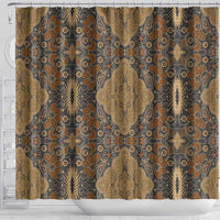 Madiba Nelson Mandela Shower Curtain Indonesia Batik Earthy Brown - Wonder Print Shop
