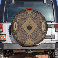 Madiba Nelson Mandela Spare Tire Cover Indonesia Batik Earthy Brown - Wonder Print Shop