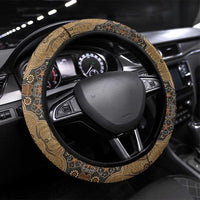 Madiba Nelson Mandela Steering Wheel Cover Indonesia Batik Earthy Brown - Wonder Print Shop