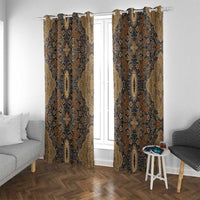 Madiba Nelson Mandela Window Curtain Indonesia Batik Earthy Brown - Wonder Print Shop