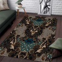 Madiba Nelson Mandela Area Rug Indonesia Batik Black - Wonder Print Shop