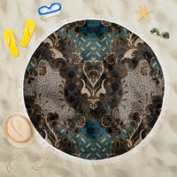 Madiba Nelson Mandela Beach Blanket Indonesia Batik Black - Wonder Print Shop